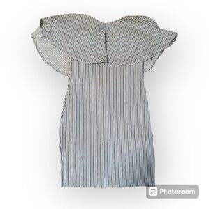 Striped Off The Shoulder Dress | strapless dress